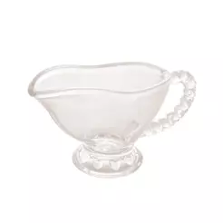Molheira de Cristal Coração 15,5cm Lyor para Molhos Azeite Vinagre Caldas Condimentos Mesa Posta Servir Elegante Prática