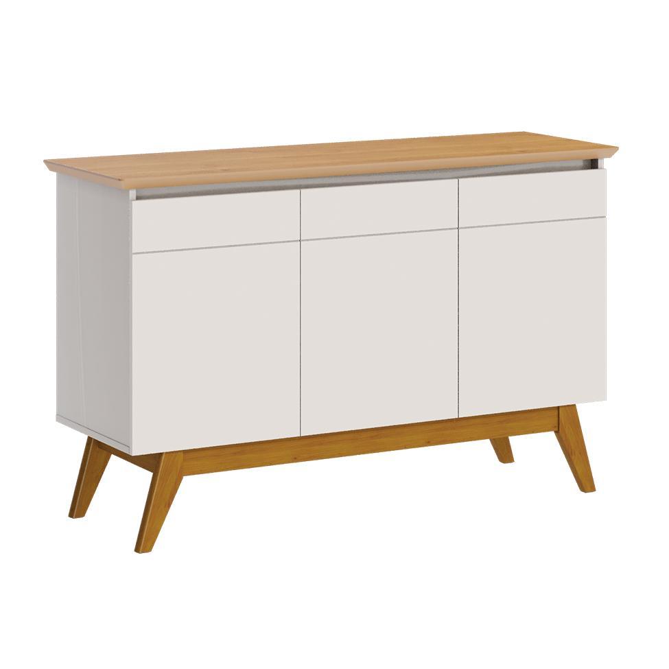 Buffet Classic 3 PT Off White e Nature em Oferta na Shopee