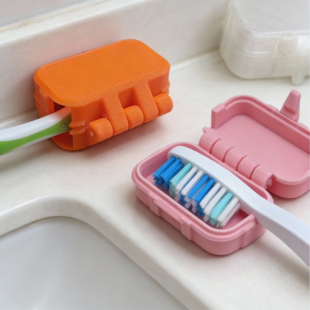 Tampa/Protetora De Cabeça De Escova De Dente De Viagem  Portátil À Prova De Pó-Acessório De Banheiro