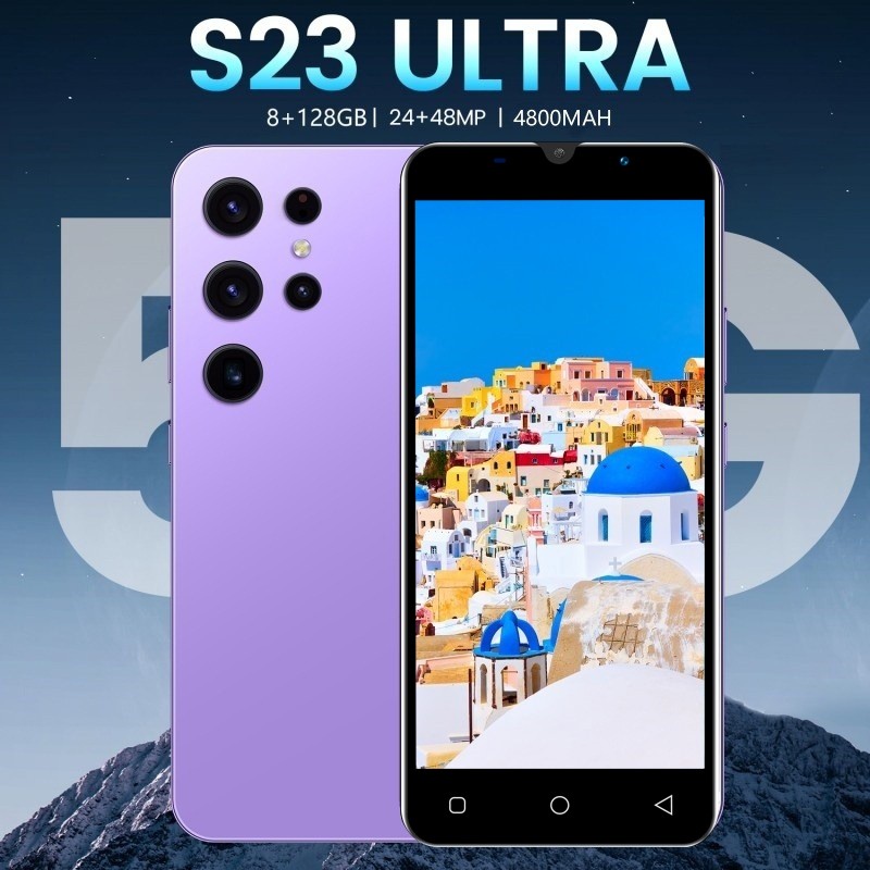 Celular S23Ultra 5.5 Polegadas Tela 8GB RAM + 128GB ROM 5G Celulares Smartphone Android Dual Sim