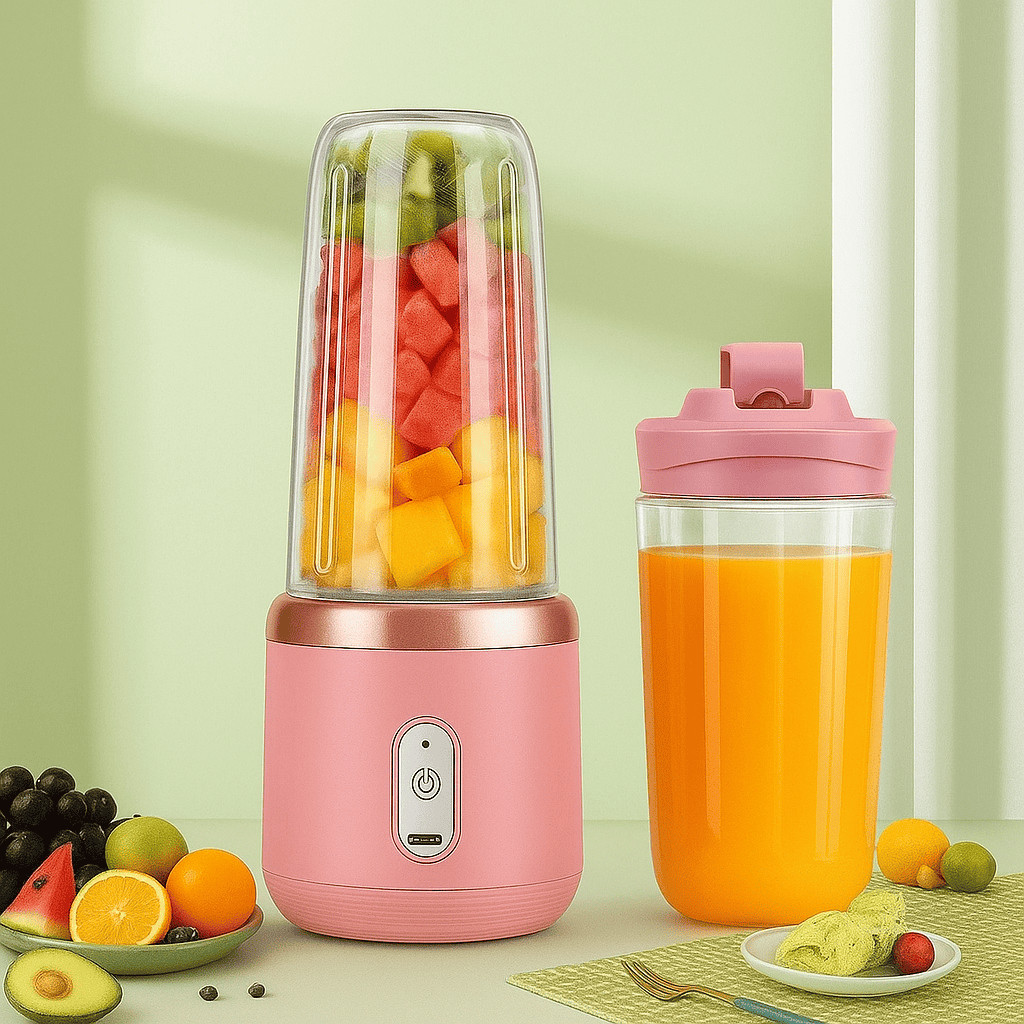 Mini Liquidificador Portátil De Suco De Alimentos Misturador Leite Smoothie 400ML 6 Lâminas Espremedor Elétrico