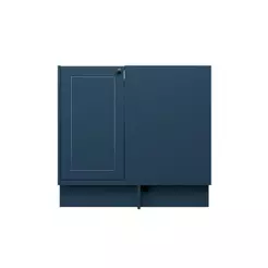 Balcão de Canto Cozinha MDF Herval Viana, 1 Porta, Azul Orion, 92 cm
