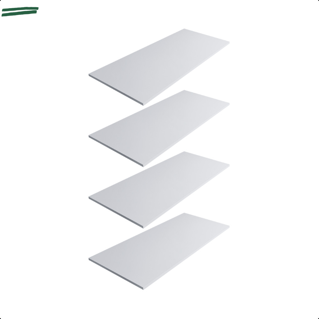 Kit 4 Prateleira Branca 80X40 Tampo Tabua Mdf Organizadora Decoração Cozinha Quarto Banheiro Sala