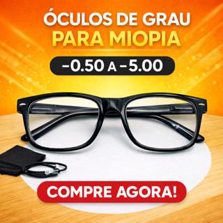 Óculos Com Grau Para Longe Miopia Pronto Para Uso Armação TR90 Lentes Prontas Masculino Feminino em Oferta na Shopee