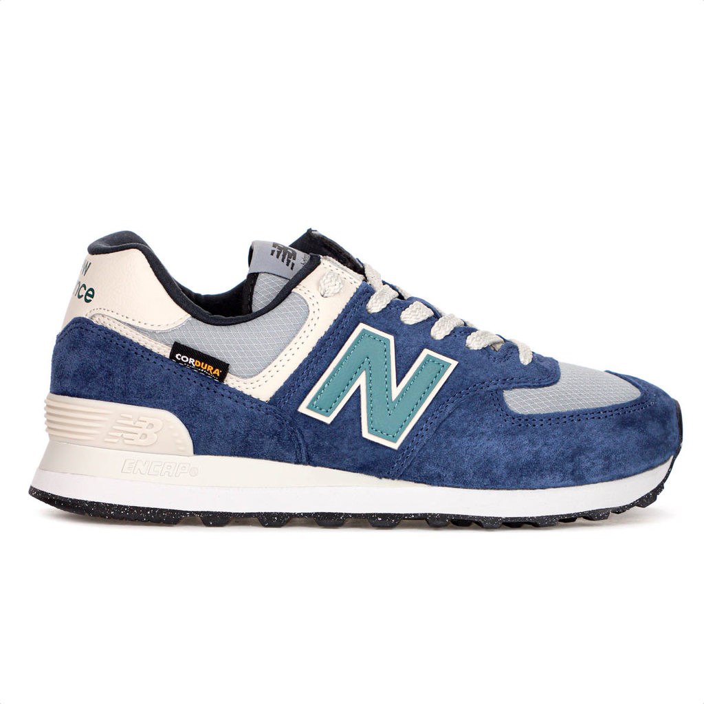 Tênis New Balance 574v2 Azul Marinho e Verde - Feminino