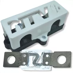 KIT PORTA FUSÍVEL MEGA COM FUSÍVEL PARA SOM AUTOMOTIVO BARRAMENTO 3 VIAS