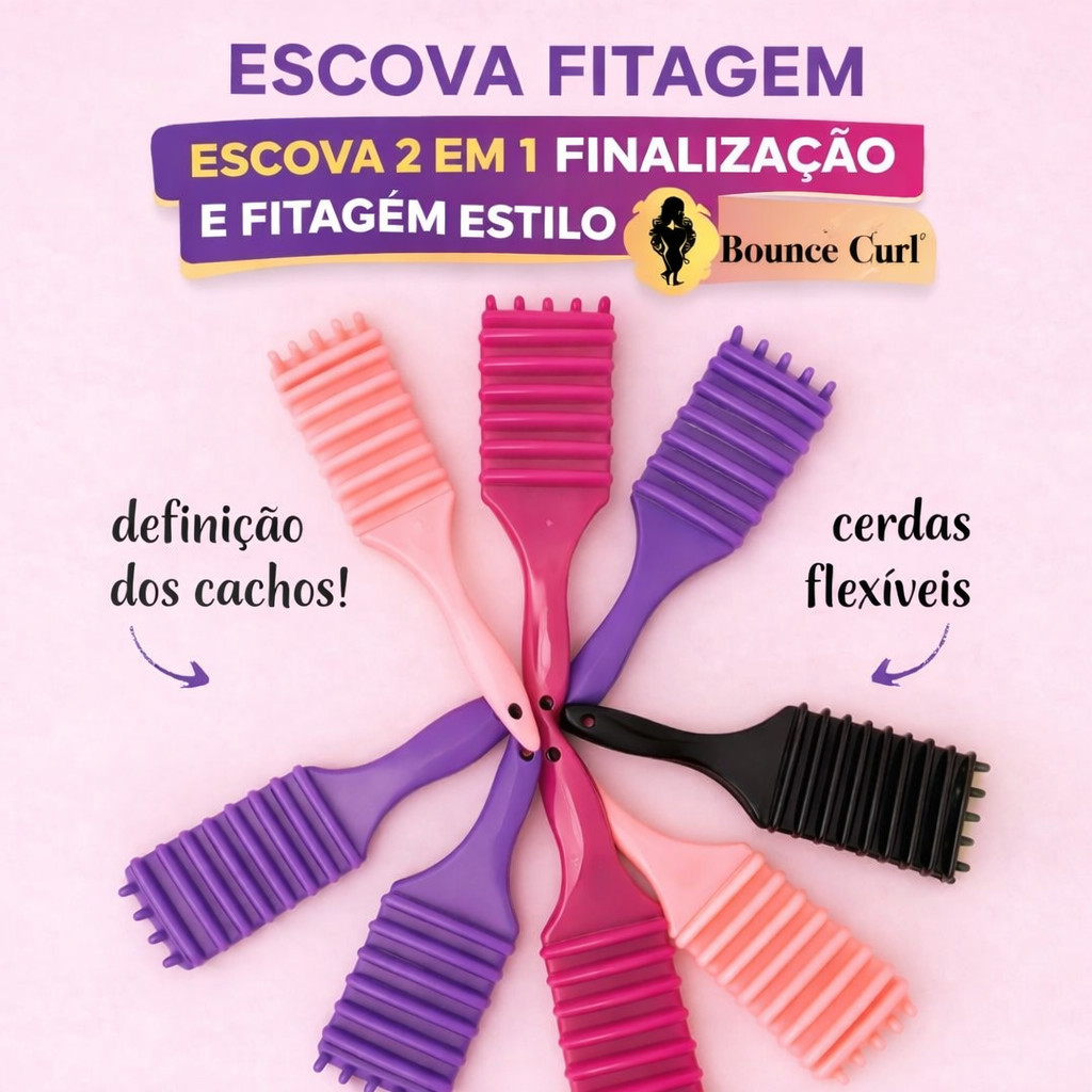 Escova Onda finalizadora Beauty Flash Finalização de cachos e fitagem em Oferta na Shopee