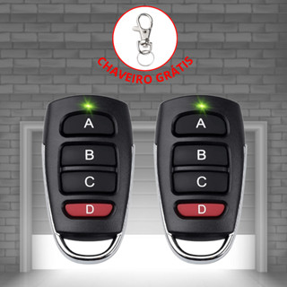 KIT 2 Controles Portão Eletrônico Garagem Alarme Universal 433MHz em Oferta na Shopee