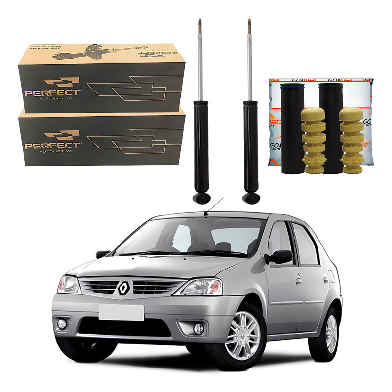 Kit Amortecedor Traseiro Logan 1.0 1.6 2007 A 2010