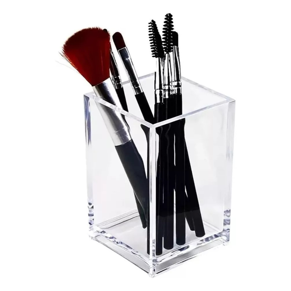 Porta Pincel Maquiagem Organizador de Acrílico para Caneta Lápis em Oferta na Shopee