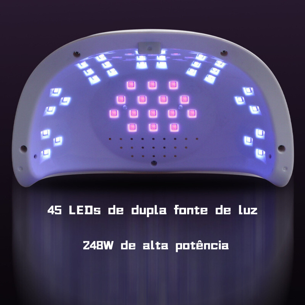 Detalhes do Cabine UV LED 248W Profissional Secador de Unha com Sensor Digital 4 Tempos