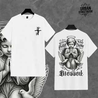 Camiseta Masculina Streetwear Anjo da Guarda Estampada Lançamento Camiseta 100% Algodão Camisetão - Excelencia