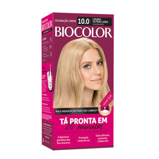 Tintura Creme Biocolor Super Louro Exuberante 10.0 Mini Kit em Oferta na Shopee