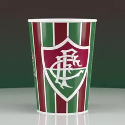Copo de Plástico De Colorir Fluminense - Campeão - 320ml - 1 unidade - Plasútil - Rizzo