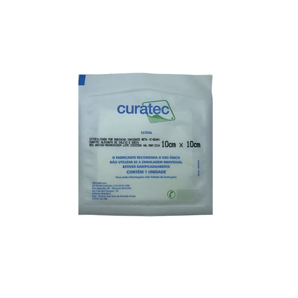 CURATIVO ALGINATO DE CALCIO E SODIO (KIT C/ 2 UNID)  CURATEC