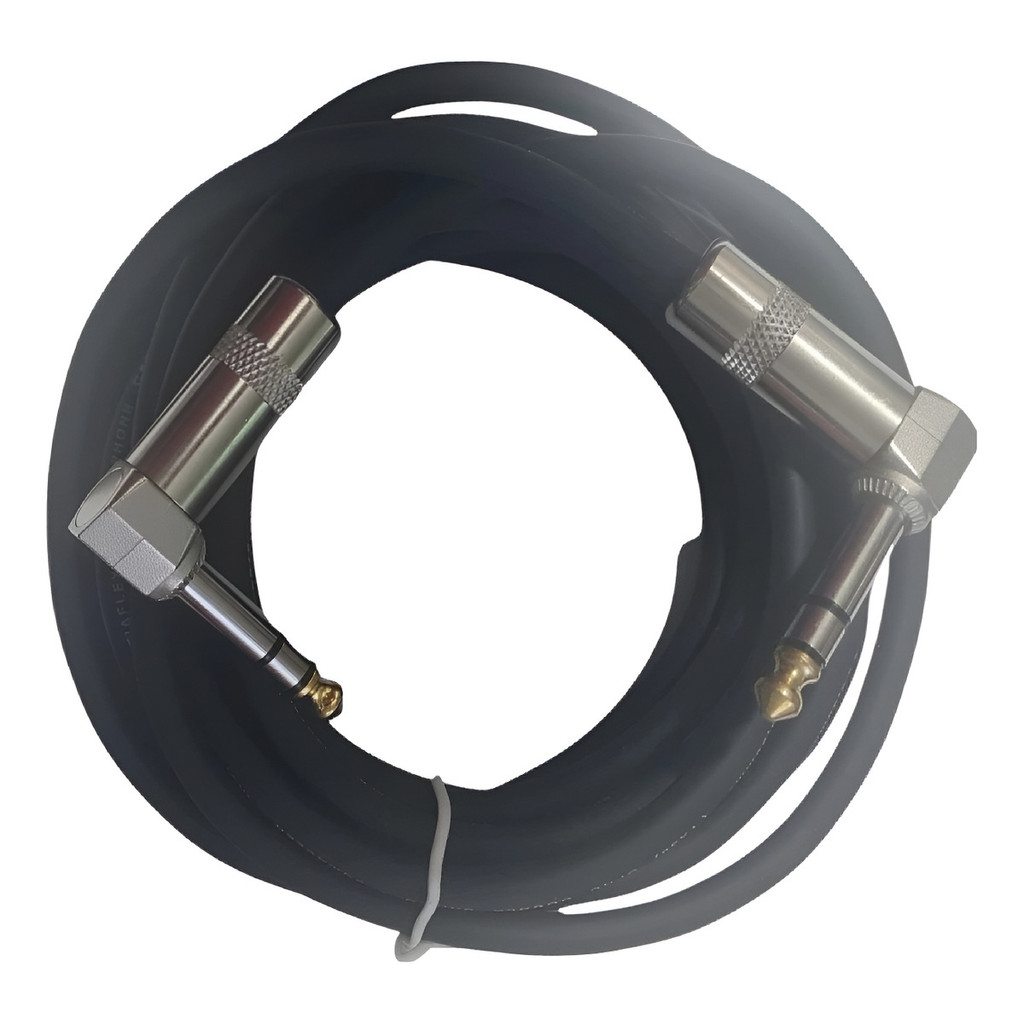 Cabo P10 Stereo X P10 Stereo 30cm  Balanceado 90 Graus Em L.