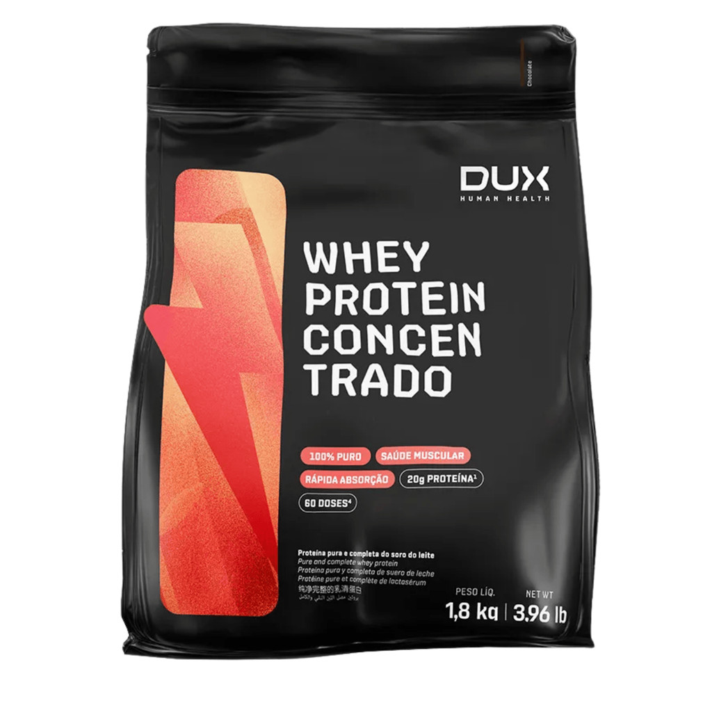 Whey Protein Concentrado Refil 1800g Dux Human Health em Oferta na Shopee
