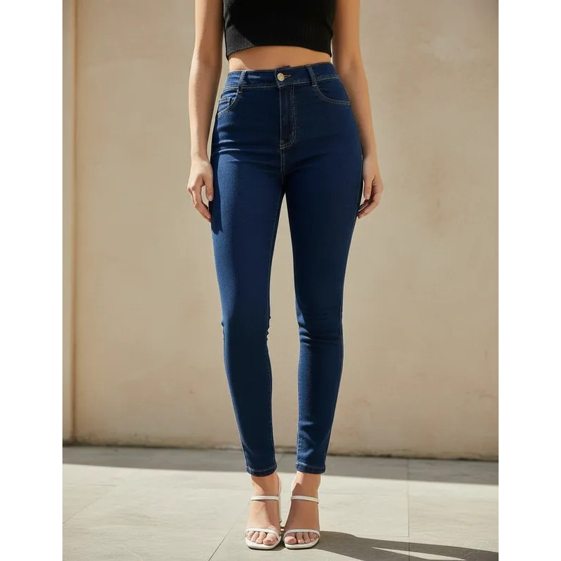 Calça Jeans Azul Escura Modelagem Moderna