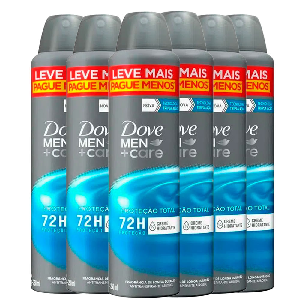 Kit Desodorante Aerosol Dove Proteção Total 250ml C/6 Unidades em Oferta na Shopee