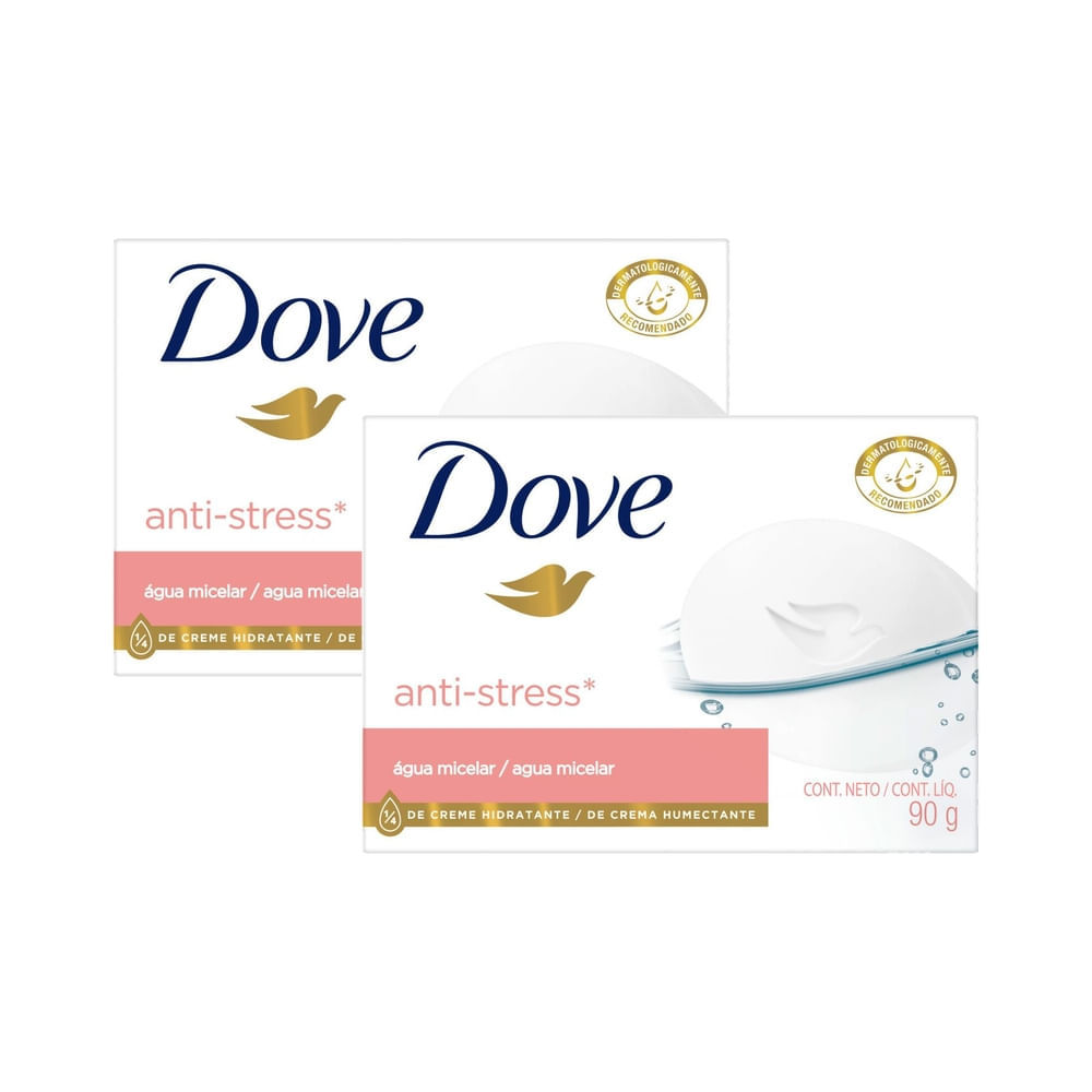 Kit 2 Sabonete em Barra Dove Micelar Anti-Stress 90g em Oferta na Shopee