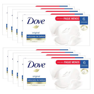 Kit Sabonete Em Barra Dove Original Branco 90g 6 Sabonetes - Com 10 Unidades em Oferta na Shopee