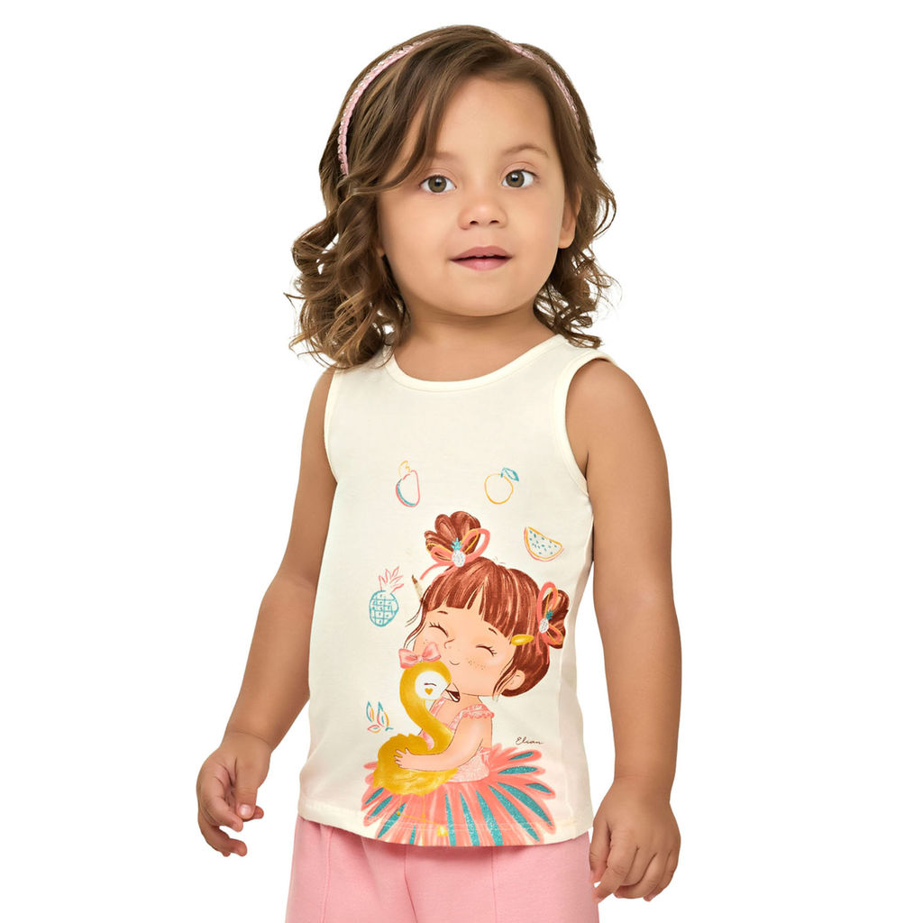 Regata Infantil Menina Glitter Elian Bege em Oferta na Shopee