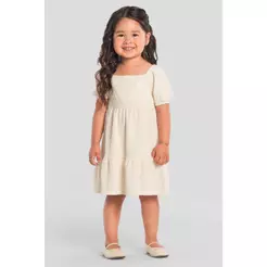 Vestido infantil menina em linho Mundi