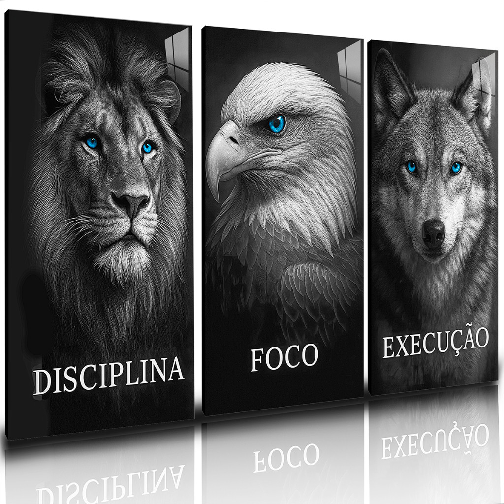 Quadros Decorativos Disciplina Foco Execução Animais 120x60 em Oferta na Shopee