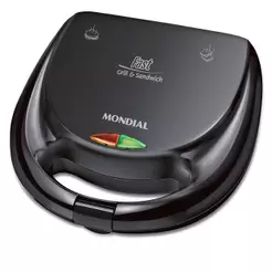 Sanduicheira Fast Grill e Sandwich Mondial Preto 750W S-12