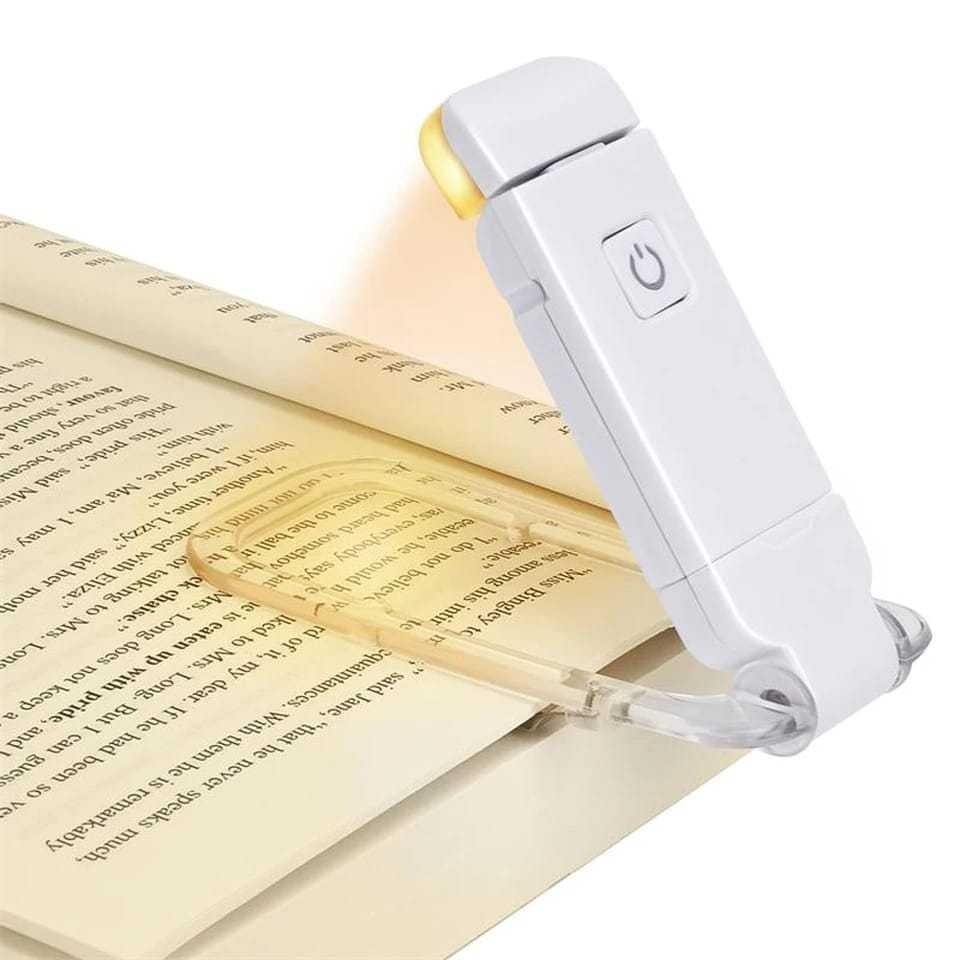 Luz De Leitura De Livros LED Brilho Ajustável USB Clip De Proteção Dos Olhos Portátil Bookmark Light em Oferta na Shopee