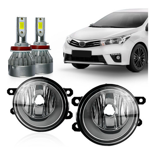 Par Farolete Milha Lâmpada Super Led 2d Corolla 2015 2016 17