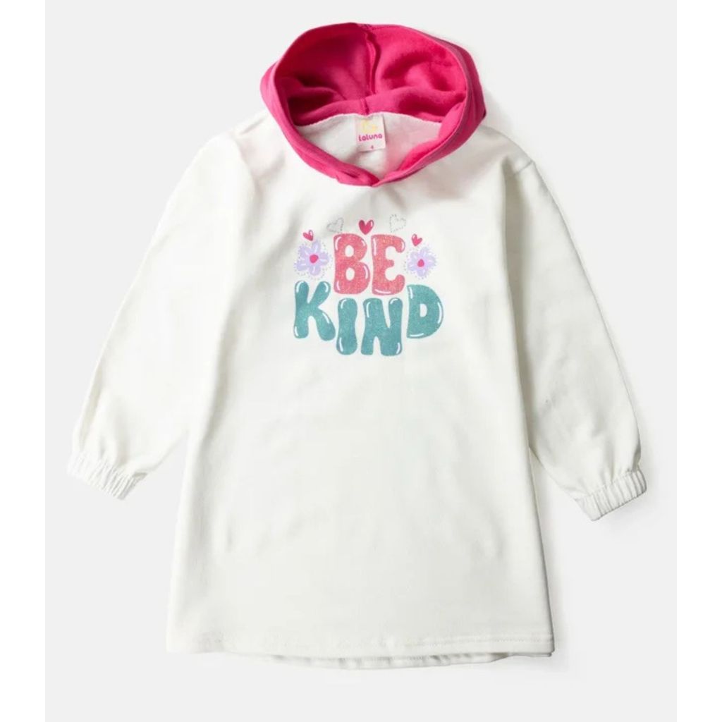 Vestindo Infantil Manga Longa Com Capuz Laluna Branco em Oferta na Shopee