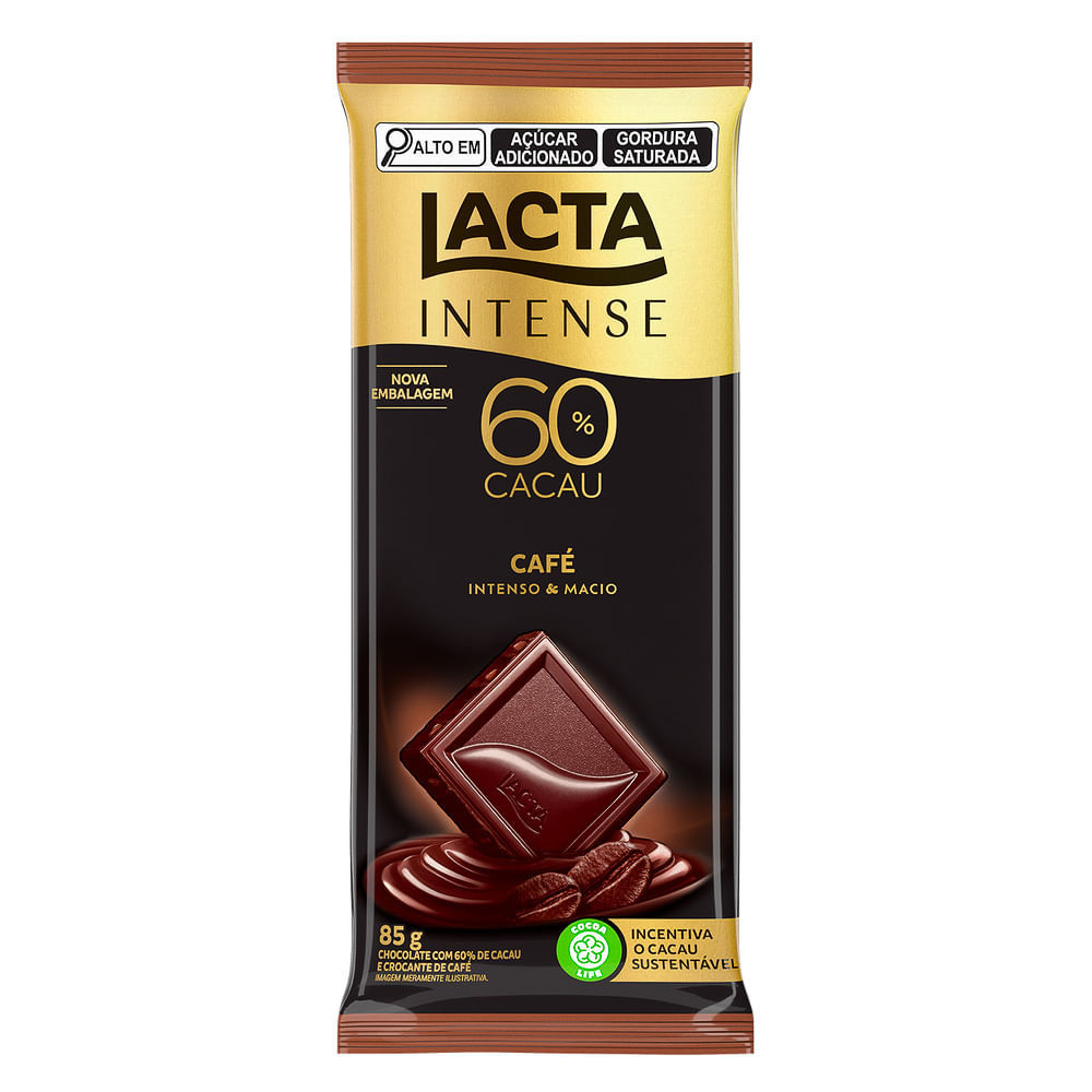 Chocolate Lacta Intense Amargo 60% Cacau Café 85g em Oferta na Shopee