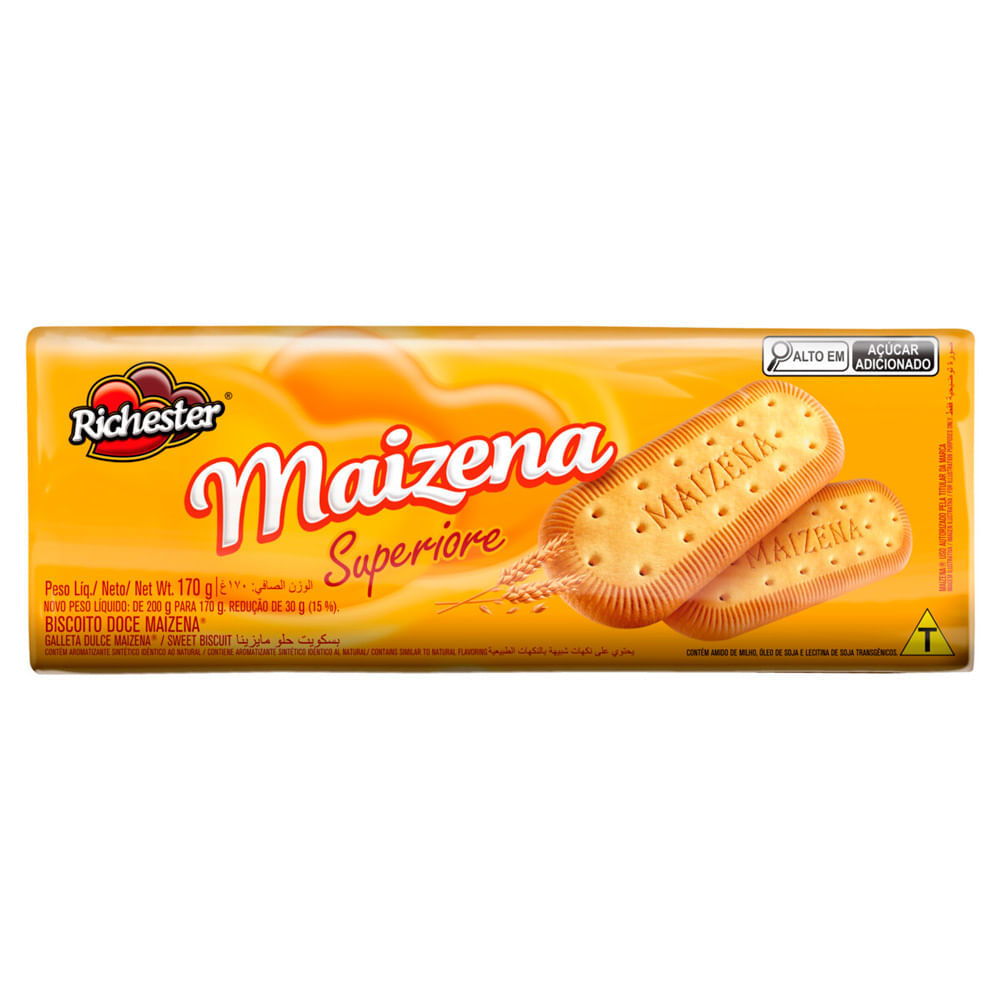 Biscoito Richester Maizena Superiore com 170g em Oferta na Shopee