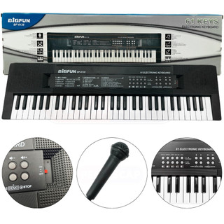 Teclado Eletrônico Musical Infantil 61 Teclas Com Microfone - Big Fun