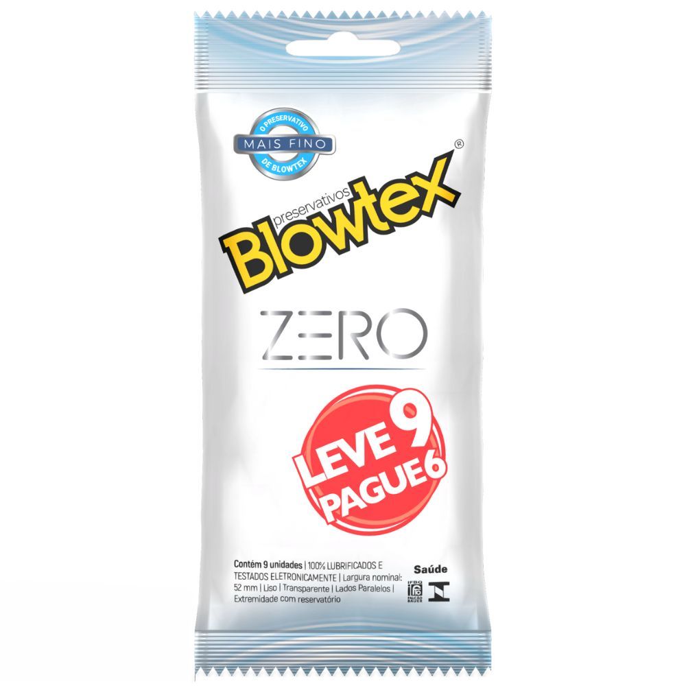 Preservativos Blowtex Zero 9 Unidades em Oferta na Shopee