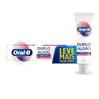 Creme Dental Oral-B Duplo Alívio 140g em Oferta na Shopee