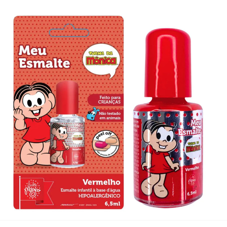 Esmalte Infantil com Brilho Labial - Mônica