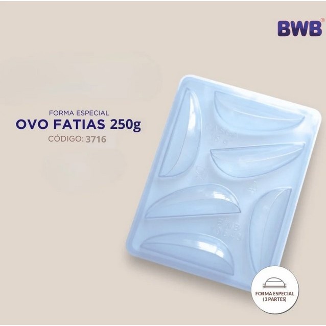 Forma Especial Ovo De Páscoa Fatia BWB 250g Forma Especial Ovo De Páscoa Fatia BWB 250g