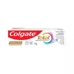 CREME DENTAL ORIGINAL MINT COLGATE TOTAL PREVENÇÃO ATIVA CAIXA 90G