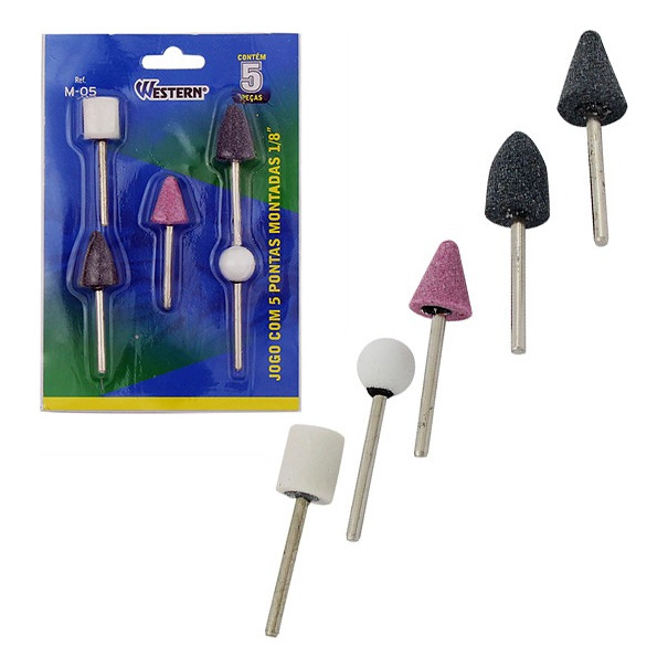 Kit Jogo De Pontas Montadas 1/4 Para Retifica E Furadeira Western