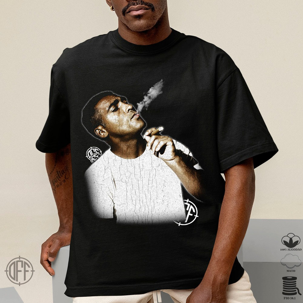 [Camiseta Vintage Masculina Algodão]HYP Camiseta Basica e OVERSIZED de futebol Romario baixinho Graphic Tee Unissex - Of