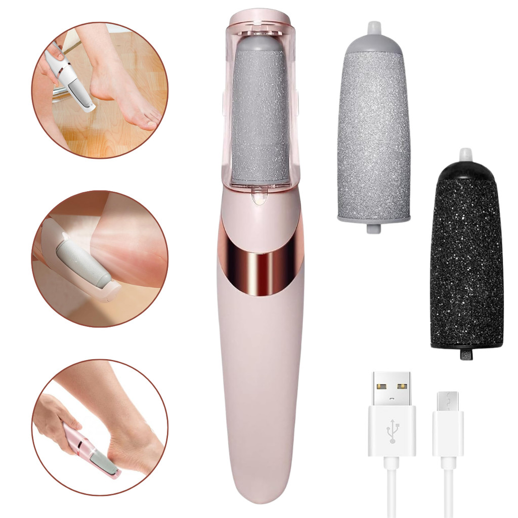 Lixador De Pé Elétrico Lixa Esfoliadora Tira Calos Pedicure Portátil Rolos Reutilizáveis Lavável