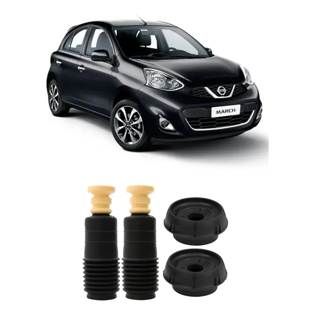 Kit Batente Coxim Amortecedor Diant Nissan March