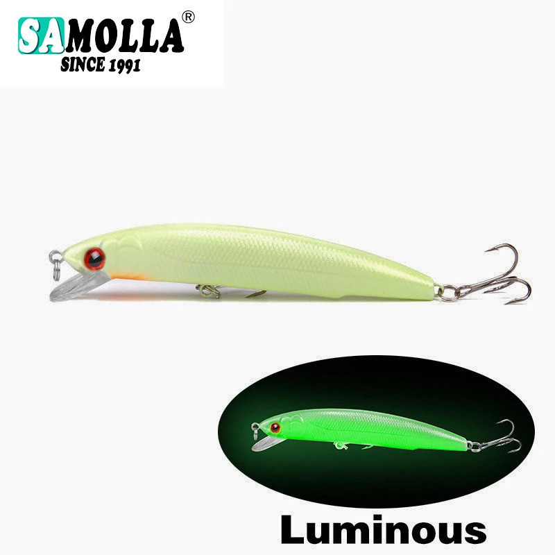 Isca Artificial Minnow para Pesca, Isca Mino, Peso 17g/12cm, Isca para Pesca de Robalo, Isca Rígida, Iscas para Água Sal