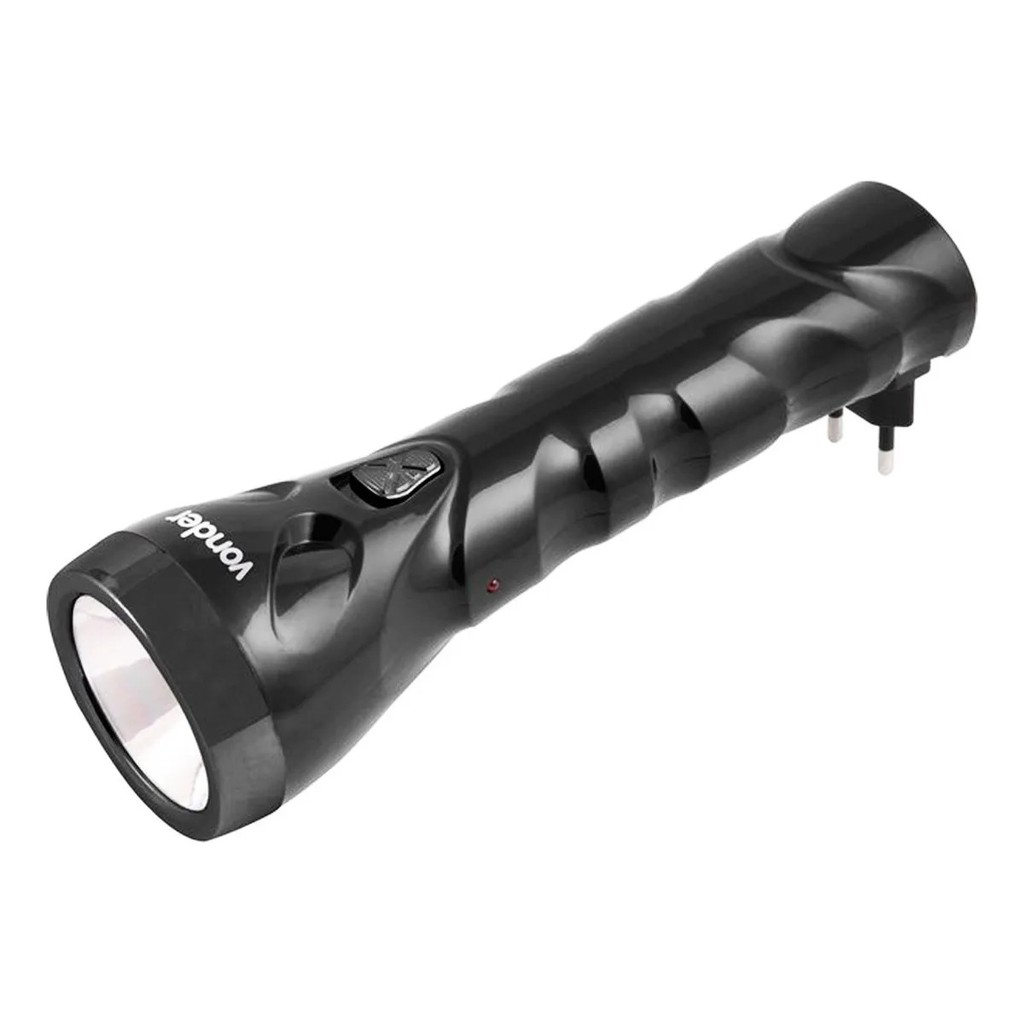 Lanterna Led Bateria Recarregavel 9 Led Bivolt Lrv225 Vonder Cor Da Lanterna Preto Cor Da Luz Branco - Preto - Branco-br