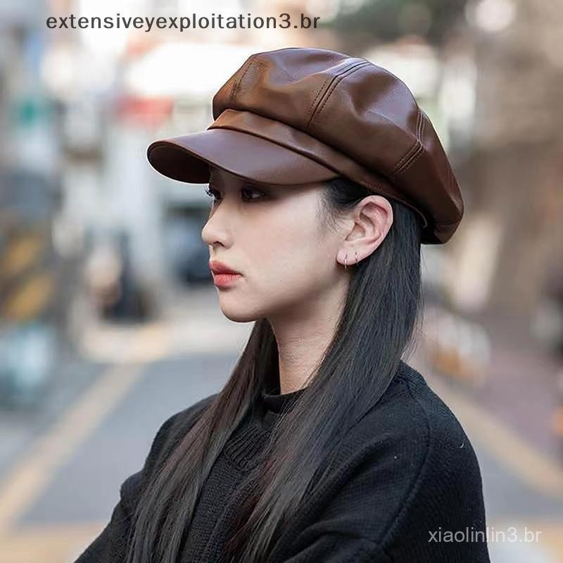 EEBR Boina Feminina Fashion , Sólida , Couro Pu , Artista Francês , Gorro Quente , Feminino , Chapéu Para Meninas .