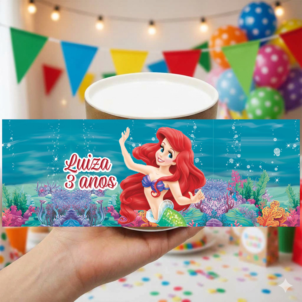 Rótulo Adesivo Tubolata 5x6 /7x6 Personalizado *ARIEL SEREIA * Fazemos qualquer tema