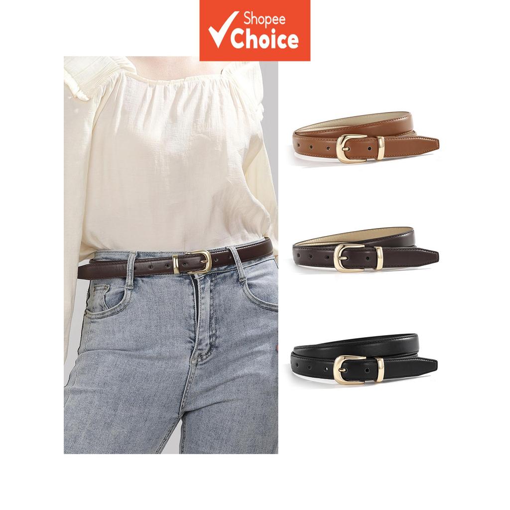  Cinto feminino de moda casual com fivela de pino, versátil para decorar calças, vestidos, camisas, saias curtas,
