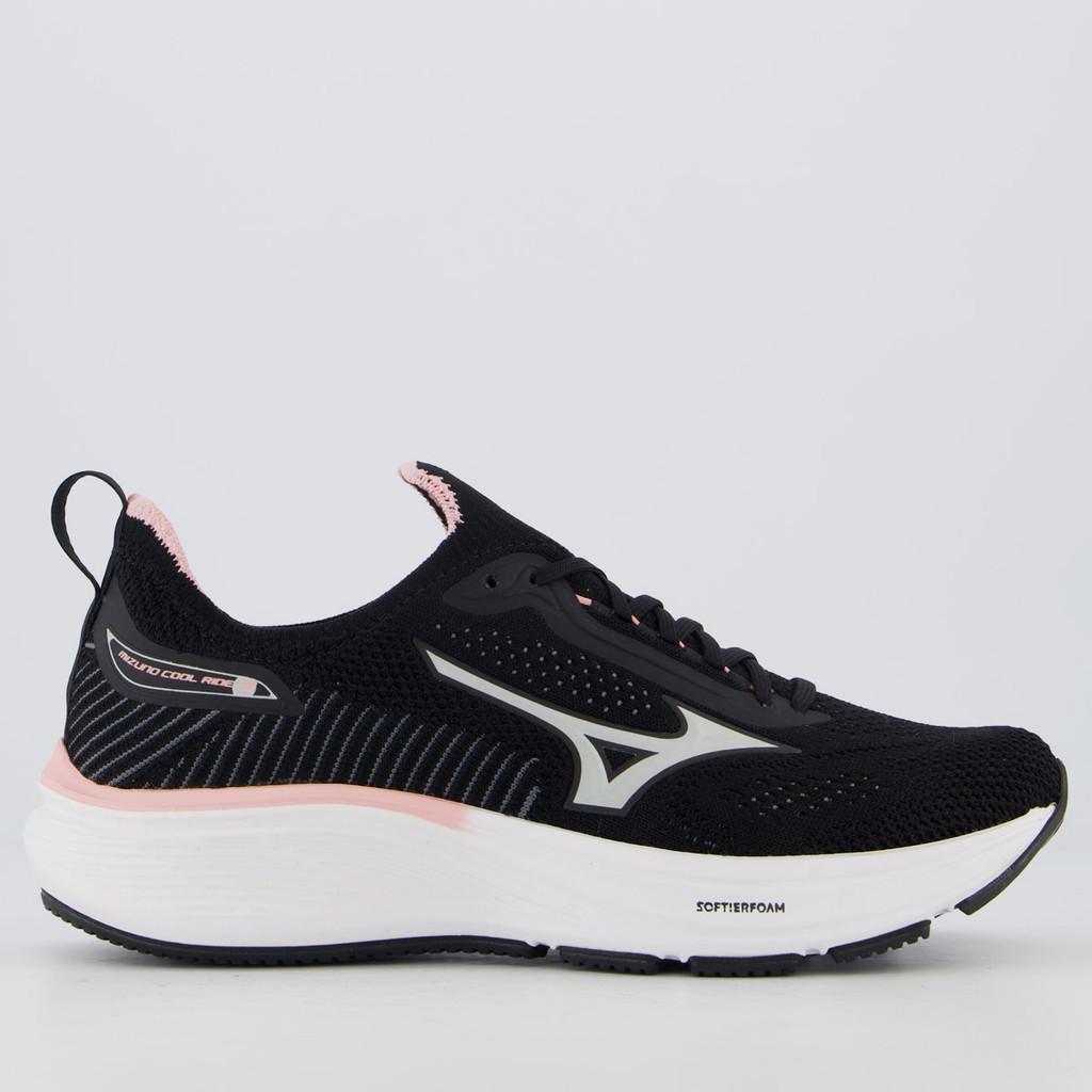 Tênis Mizuno Cool Ride 3 Feminino Preto e Rosa